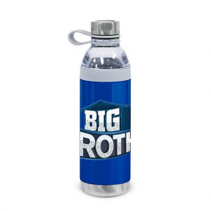 Branded 20 oz Dual Opening Stainless Steel Water Bottle Blue