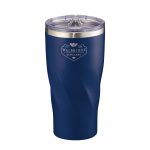 Custom Branded 20 oz Hugo Copper Vac Tumbler with Powder Coating - Navy