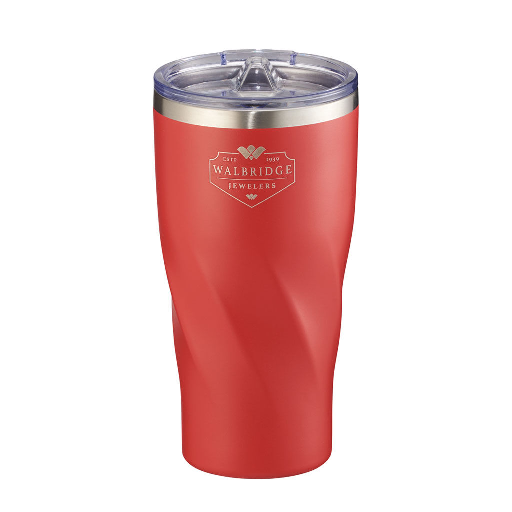 Custom Branded 20 oz Hugo Copper Vac Tumbler with Powder Coating - Red