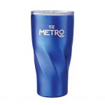 Branded 20 oz Hugo Copper Vacuum Insulated Tumbler Blue