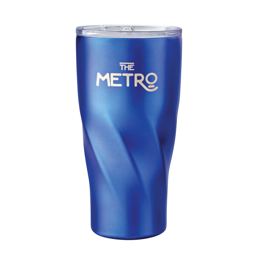 Custom Branded 20 oz Hugo Copper Vacuum Insulated Tumbler - Blue