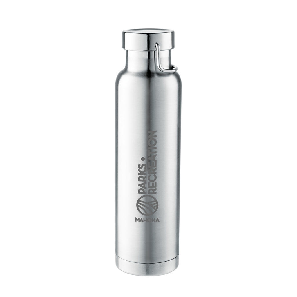 Branded 22 oz Thor Copper Vacuum Insulated Bottle Silver