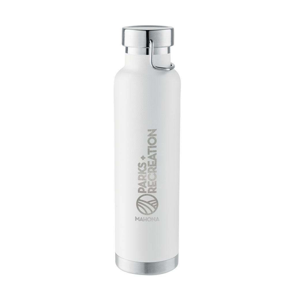 Custom Branded 22 oz Thor Copper Vacuum Insulated Bottle - White