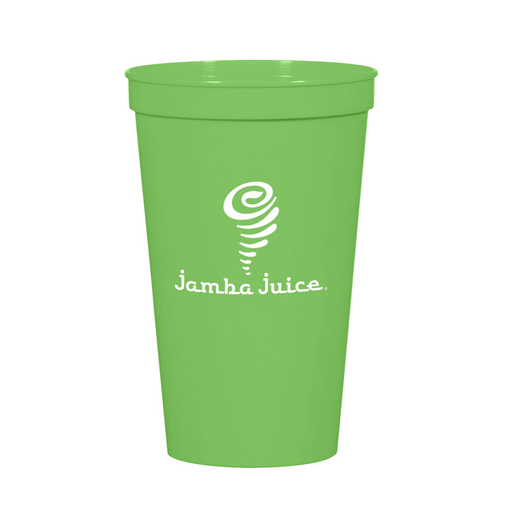 Custom Branded 22 oz Big Game Cup - Neon Green