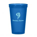 Custom Branded 22 oz Big Game Cup - Translucent Blue