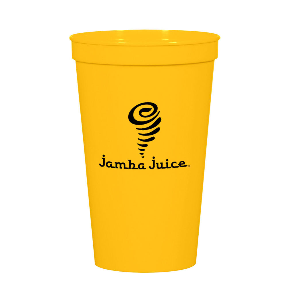 Branded 22 oz Big Game Cup Yellow