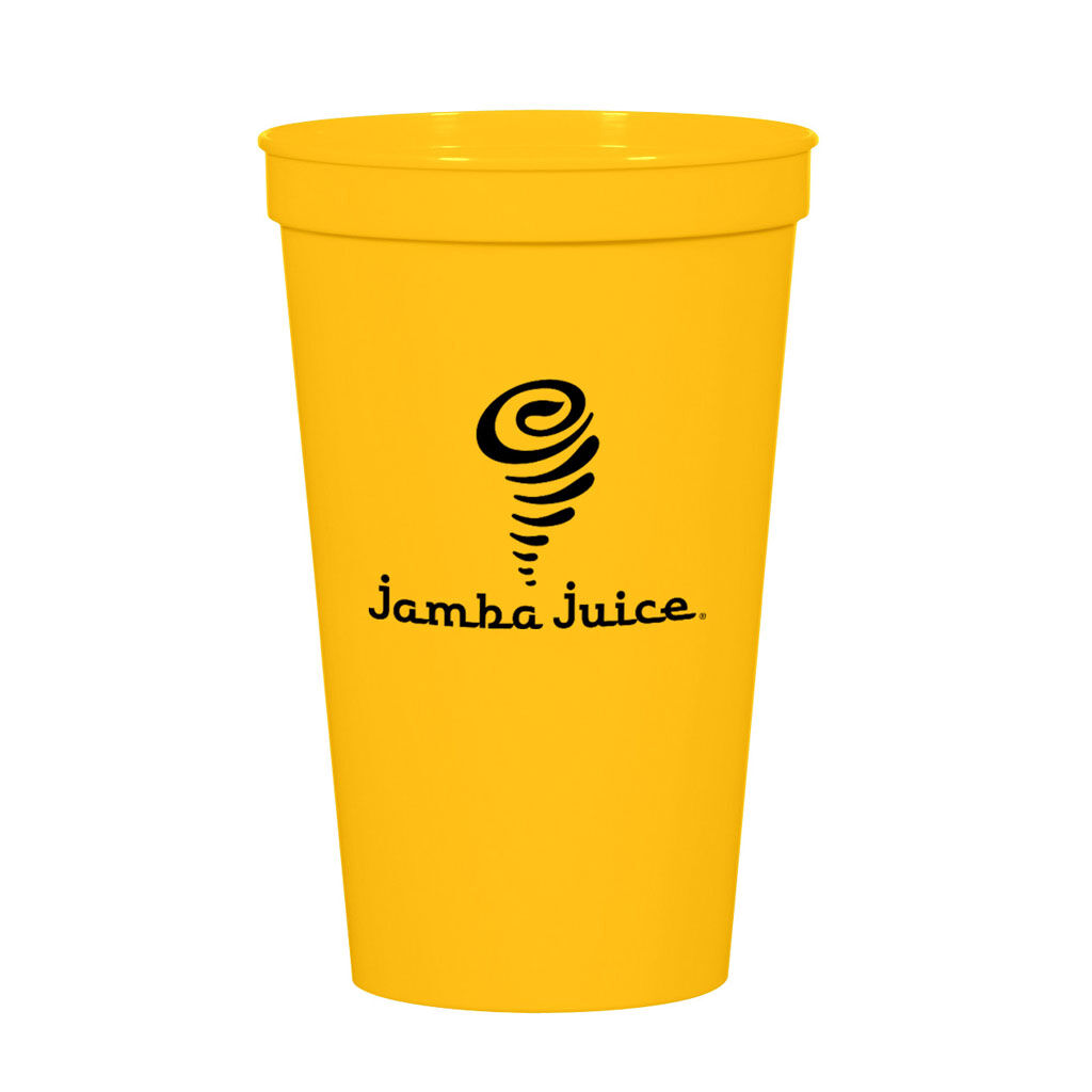 Custom Branded 22 oz Big Game Cup - Yellow