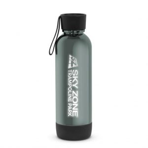 Branded 22 oz Lite-Up Water Bottle Gunmetal