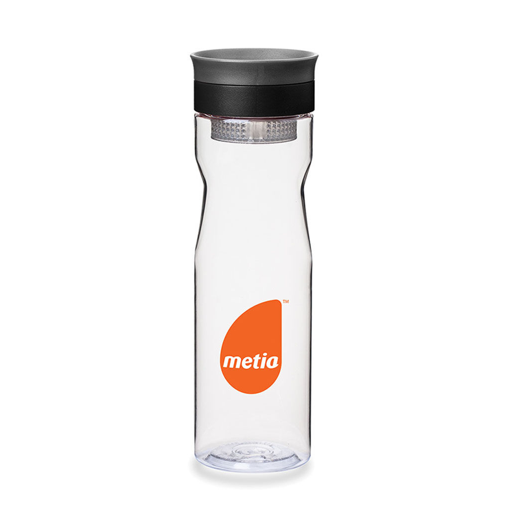 Custom Branded 25 oz Infusion Water Bottle - Black