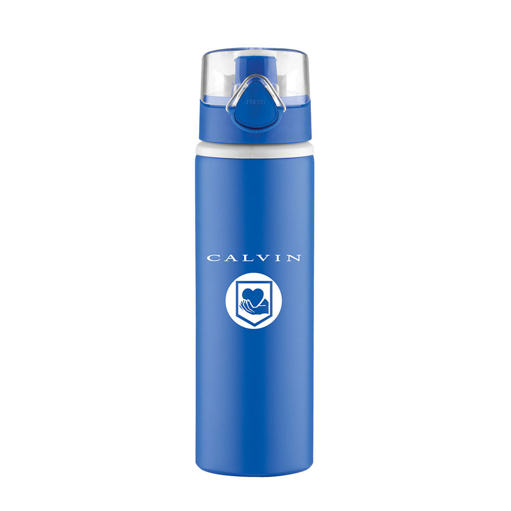 Branded 27 oz Hermosa Aluminum Water Bottle Blue