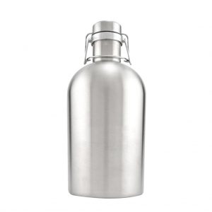 Branded 64 oz Portland Stainless Steel Beer Growler Jug Silver