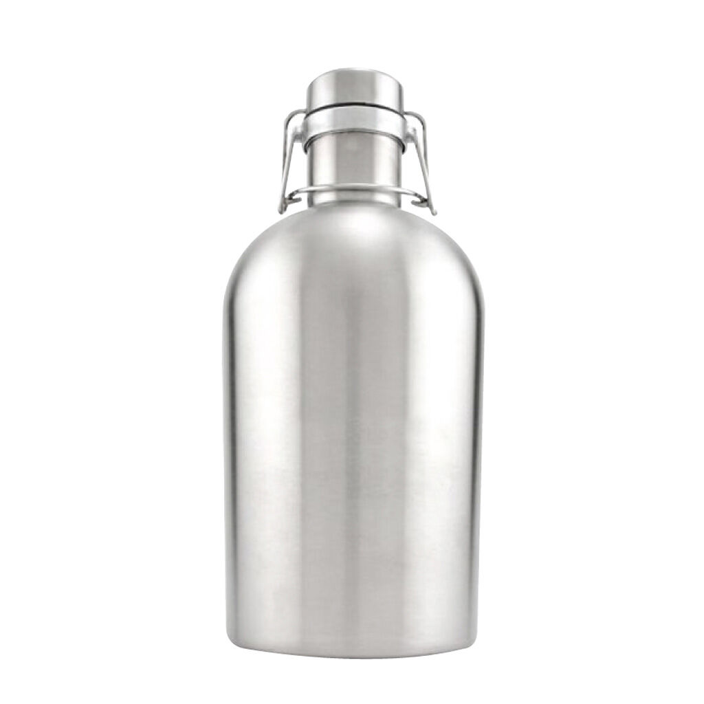 Branded 64 oz Portland Stainless Steel Beer Growler Jug Silver