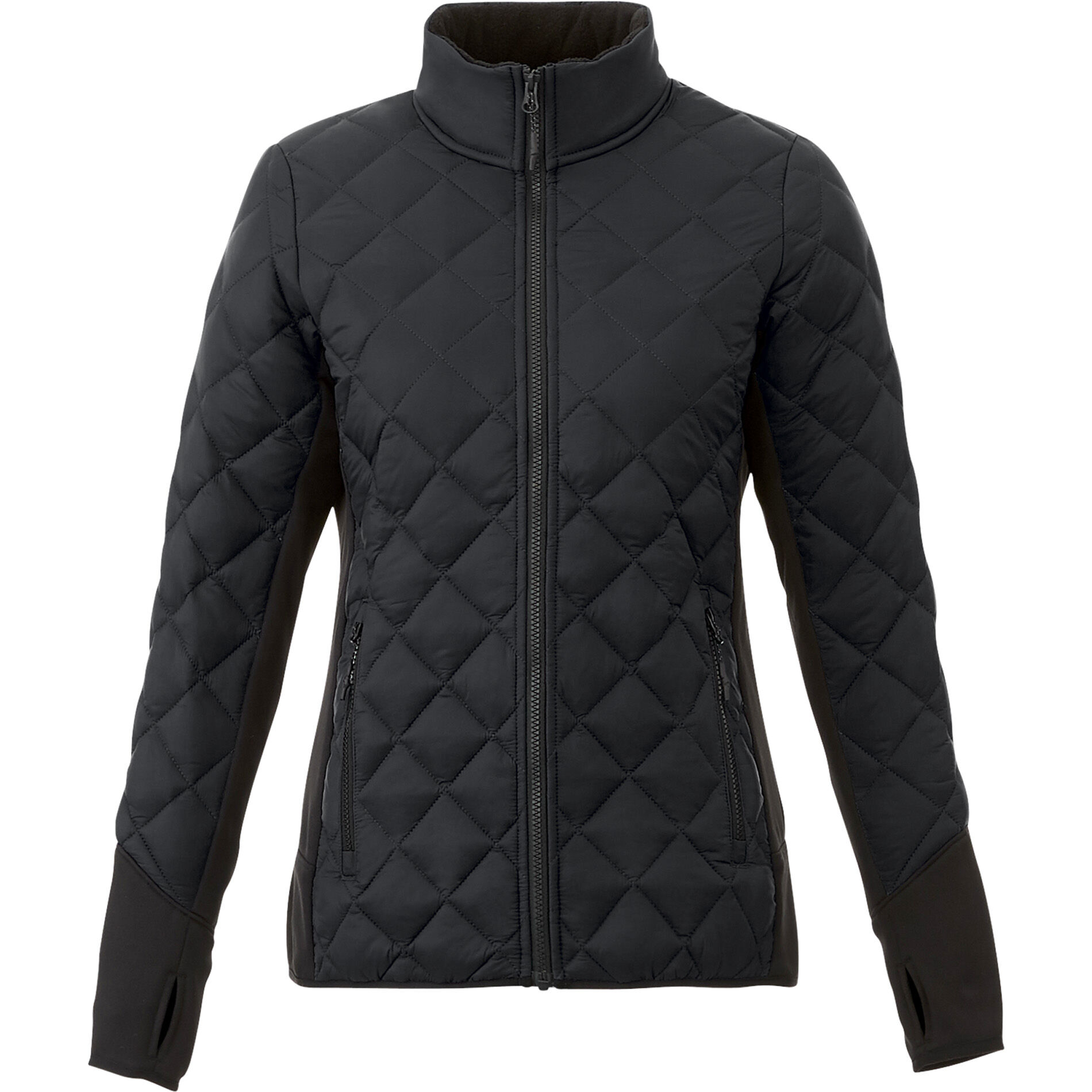 Custom Branded Rougemont Hybrid Insulated Jacket (Female) - Black/Black