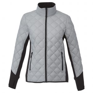 Branded Rougemont Hybrid Insulated Jacket (Female) Light Silver/Black