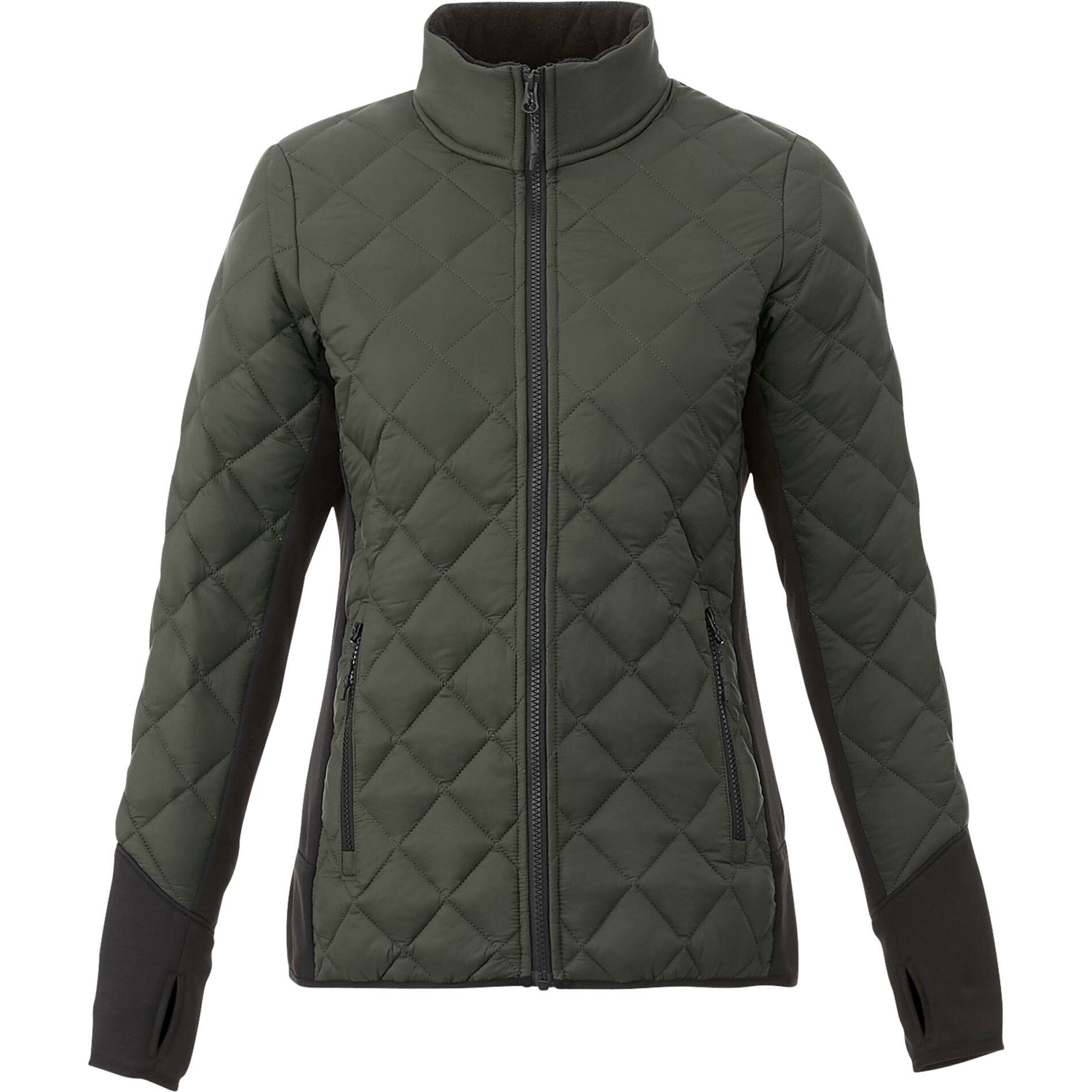 Custom Branded Rougemont Hybrid Insulated Jacket (Female) - Loden/Black