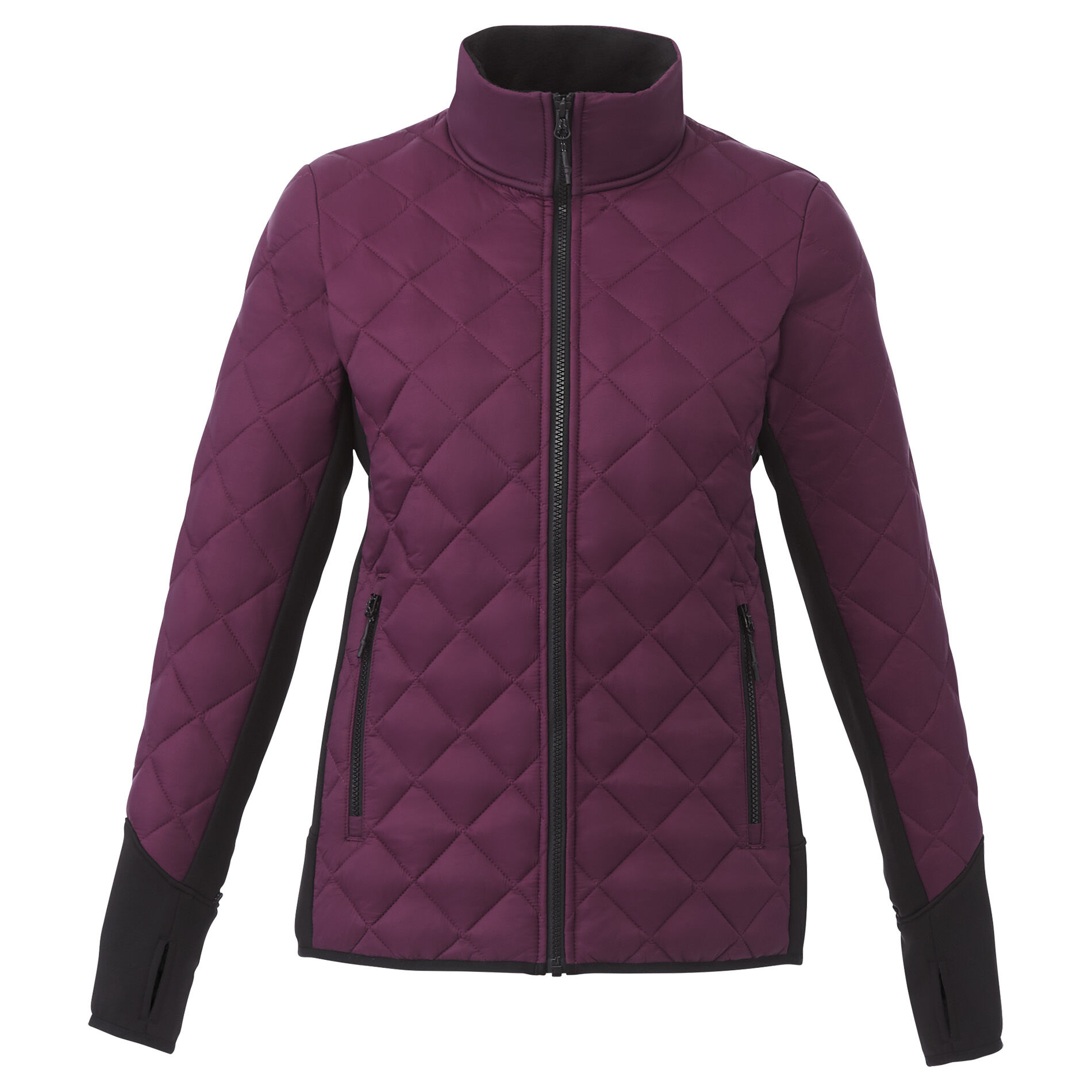 Custom Branded Rougemont Hybrid Insulated Jacket (Female) - Maroon/Black