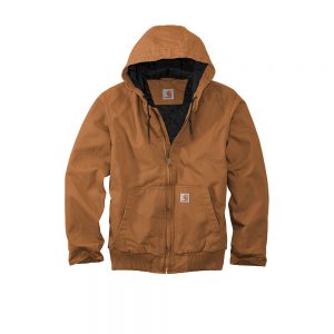 Branded Carhartt Washed Duck Active Jacket Carhartt Brown