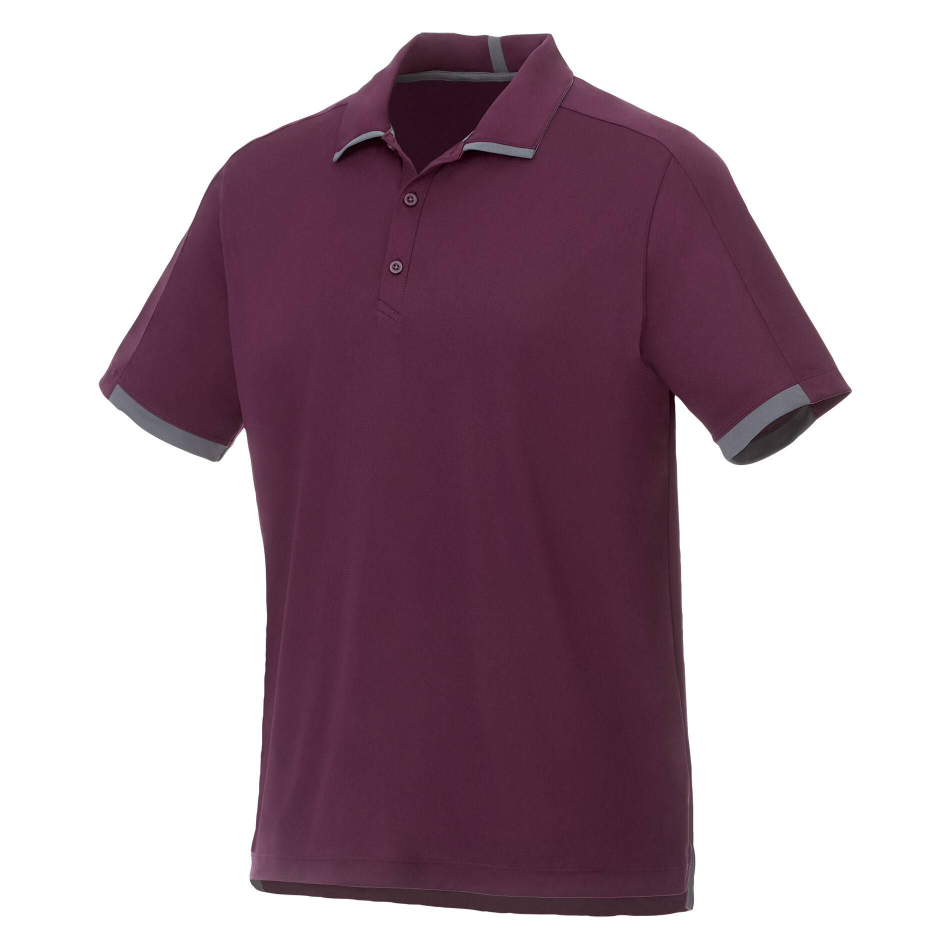 Custom Branded Cerrado SS Polo (Male) - Maroon/Grey Storm