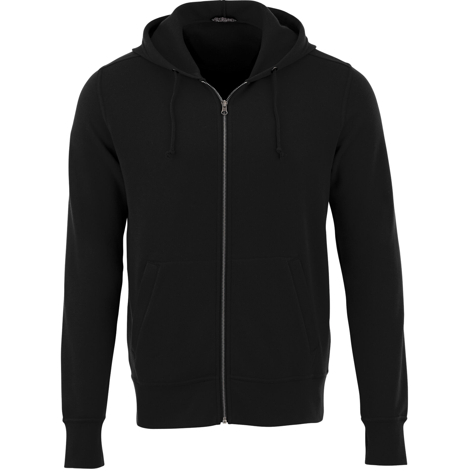 Custom Branded Cypress Fleece Zip Hoody (Male) - Black