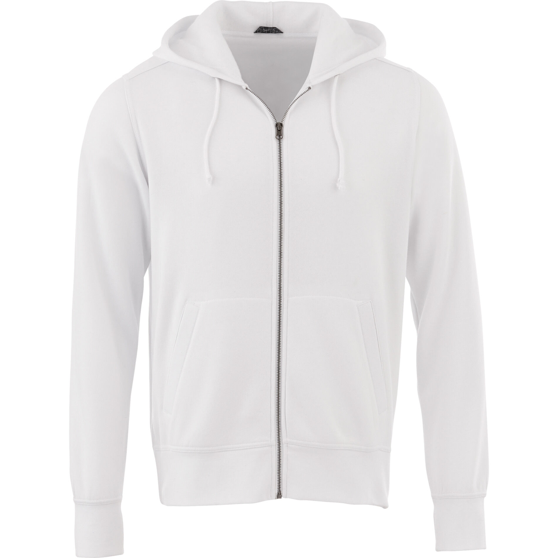 Custom Branded Cypress Fleece Zip Hoody (Male) - White