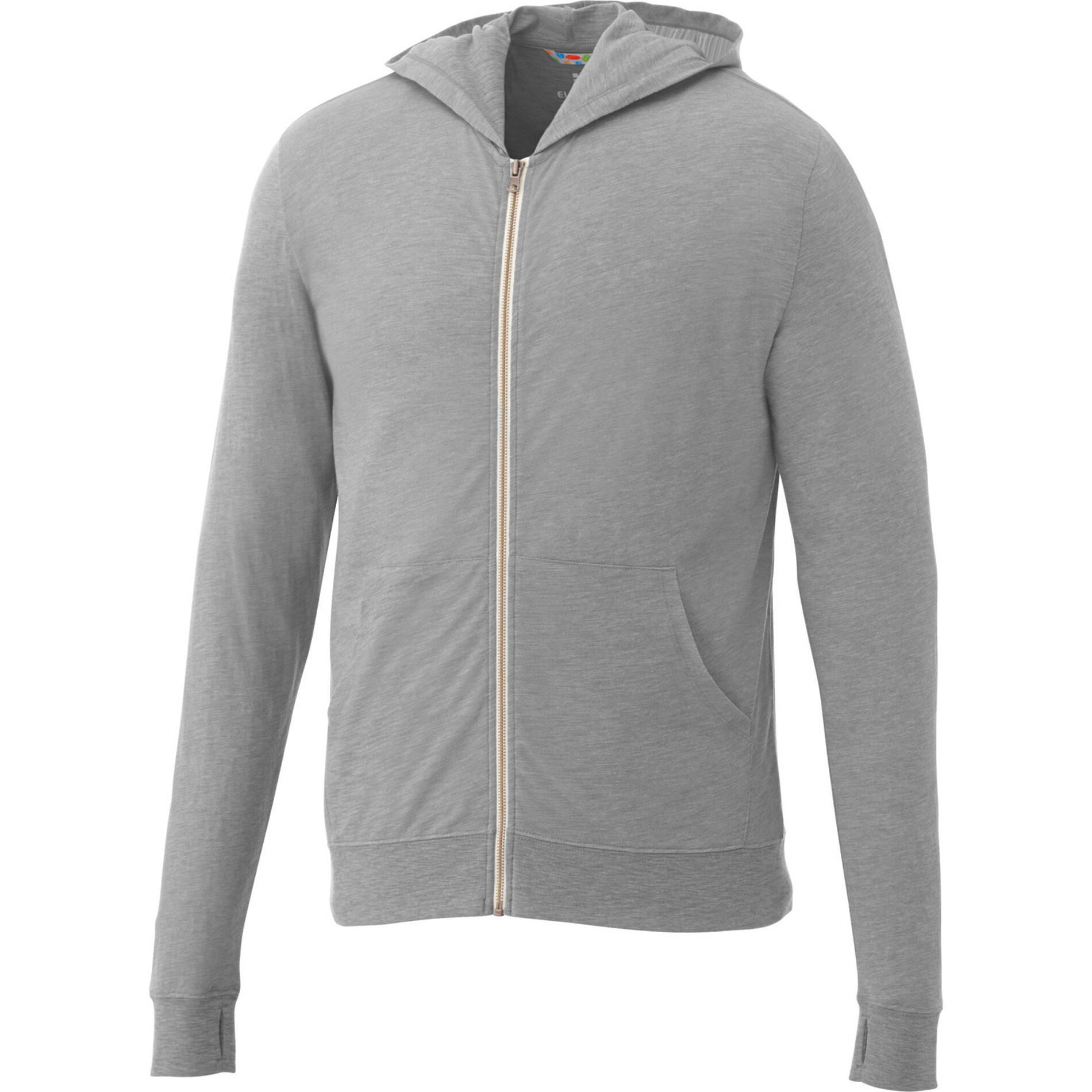 Custom Branded Garner Knit Full Zip Hoody (Male) - Heather Grey
