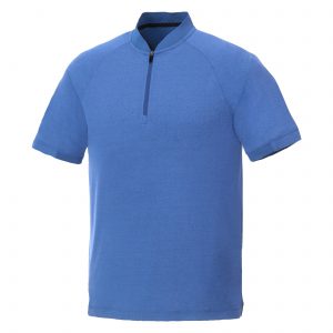 Branded Kinport SS Stand Collar Polo (Male) Invictus Heather