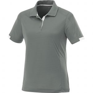 Branded Kiso Short Sleeve Polo (Female) Steel Grey/White