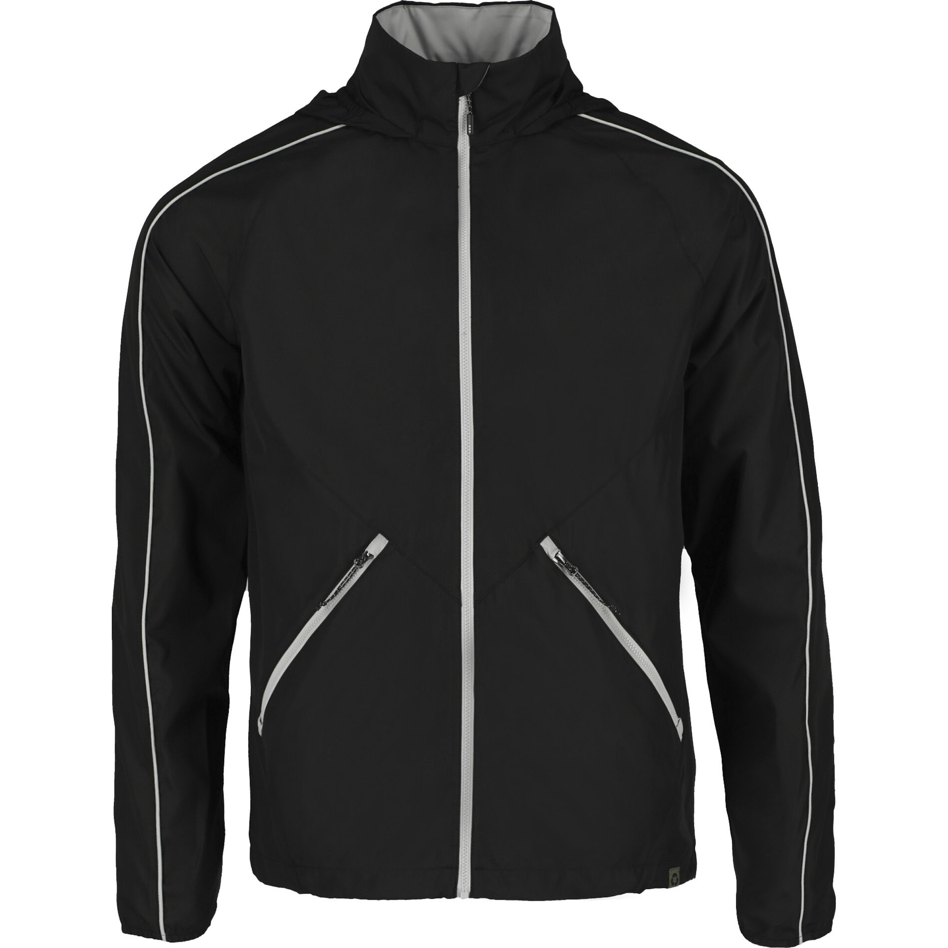 Branded Rincon Eco Packable Jacket (Male) Black/Silver
