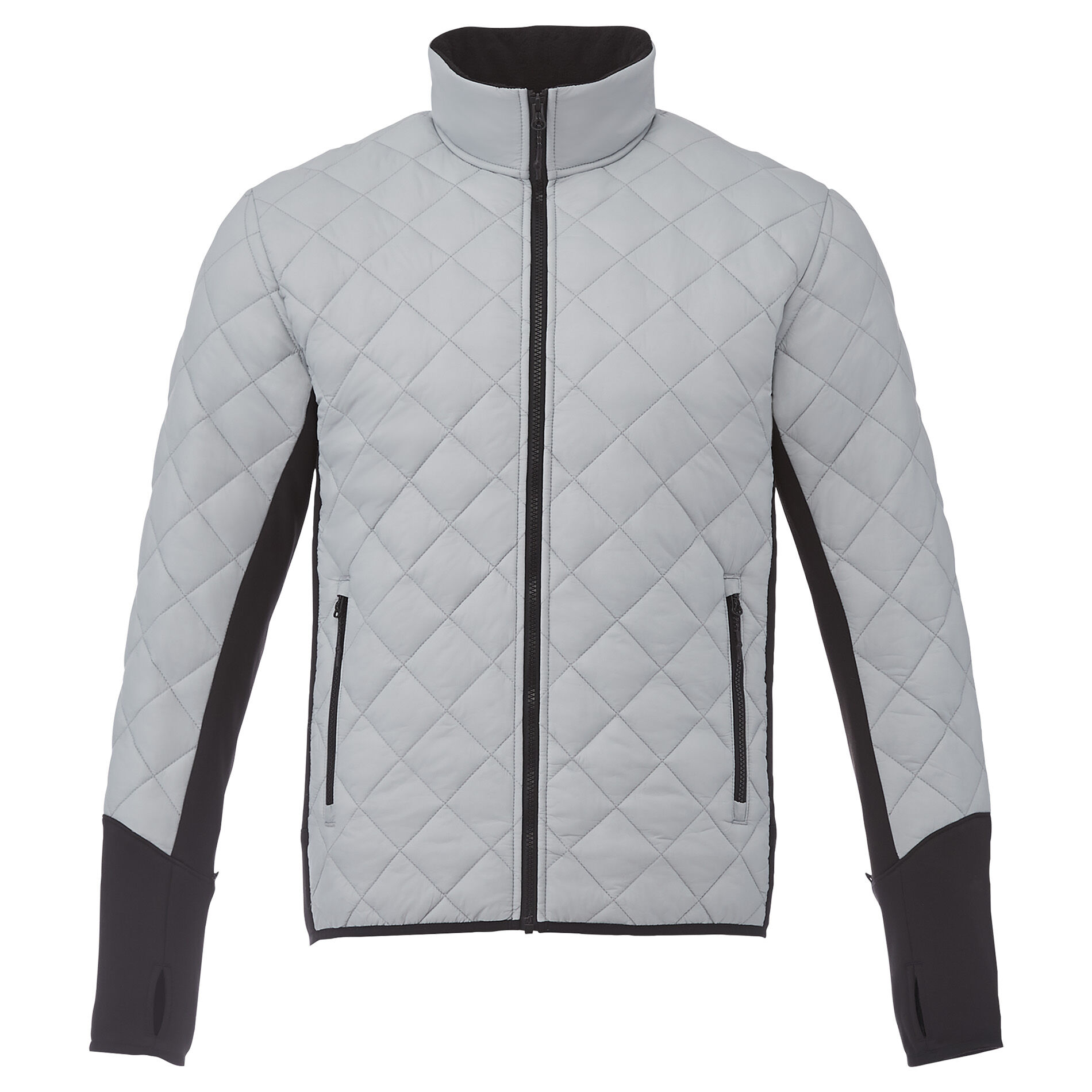 Custom Branded Rougemont Hybrid Insulated Jacket (Male) - Light Silver/Black