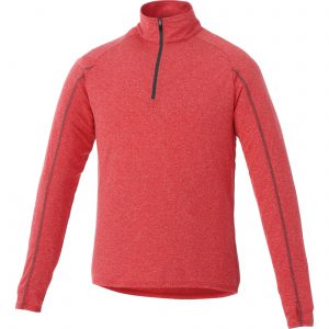 Branded Taza Knit Quarter Zip (Male) Team Red Heather