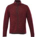 Custom Branded Tremblant Knit Jacket (Male) - Maroon Heather