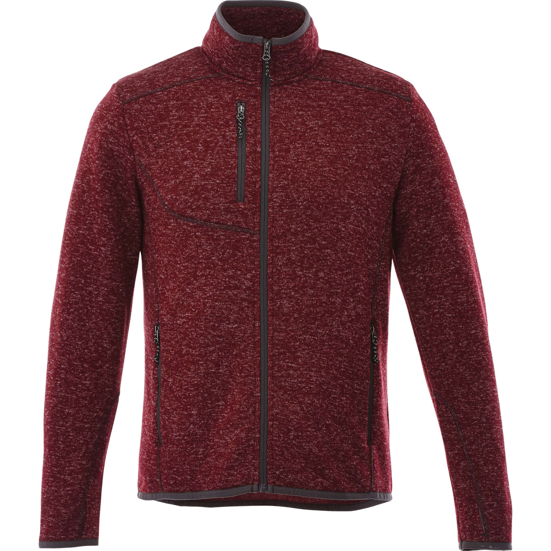 Branded Tremblant Knit Jacket (Male) Maroon Heather