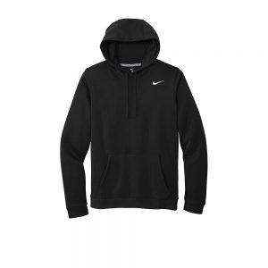 Branded Nike Club Fleece Pullover Hoodie (Male) Black