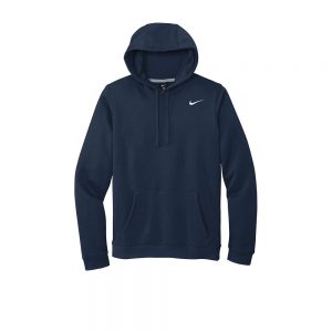 Branded Nike Club Fleece Pullover Hoodie (Male) Navy