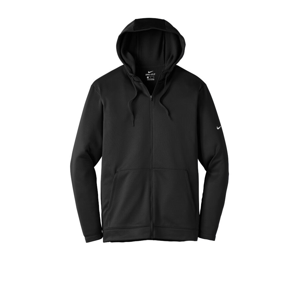 Branded Nike Therma-FIT Full-Zip Fleece Hoodie (Male) Black