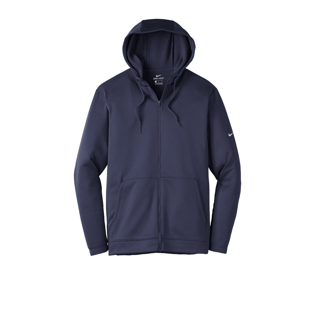 Branded Nike Therma-FIT Full-Zip Fleece Hoodie (Male) Midnight Navy