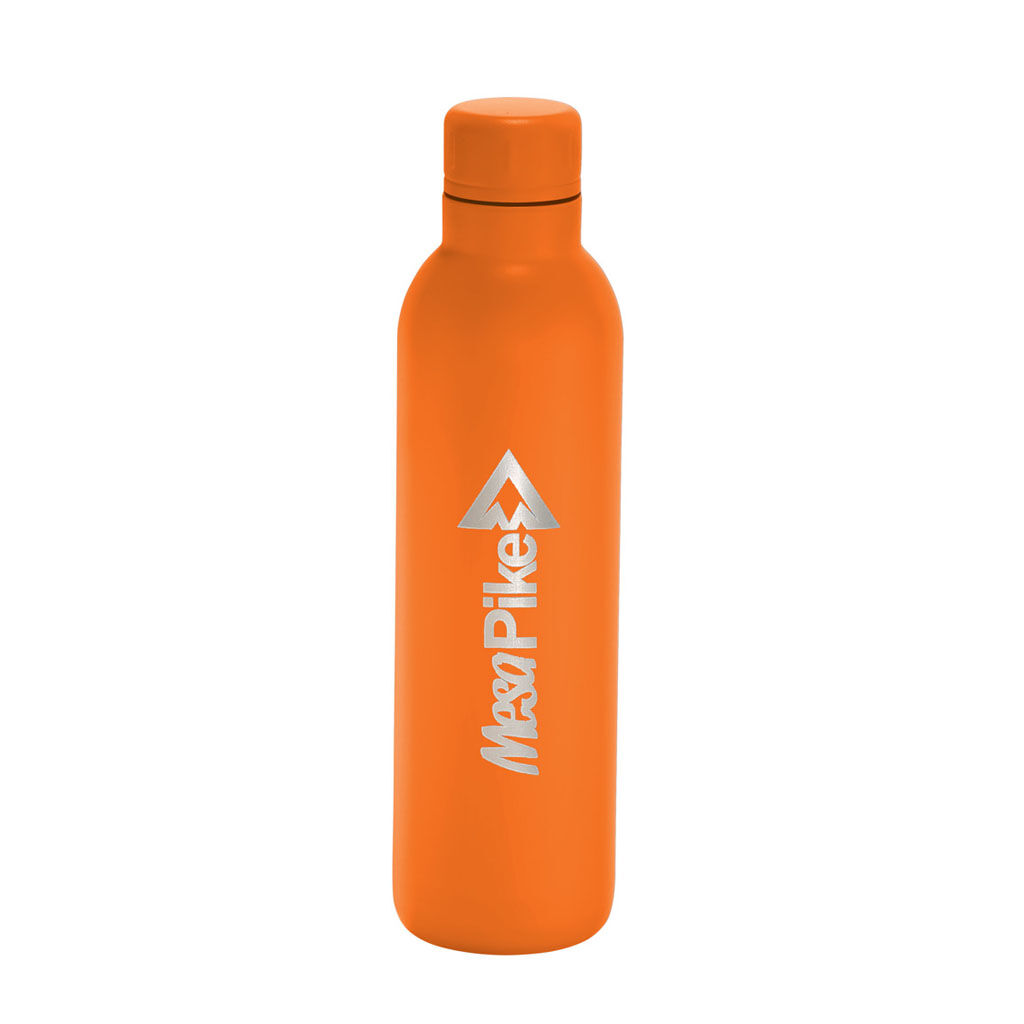 Branded 17 oz Thor Copper Vacuum Insulated Bottle Orange