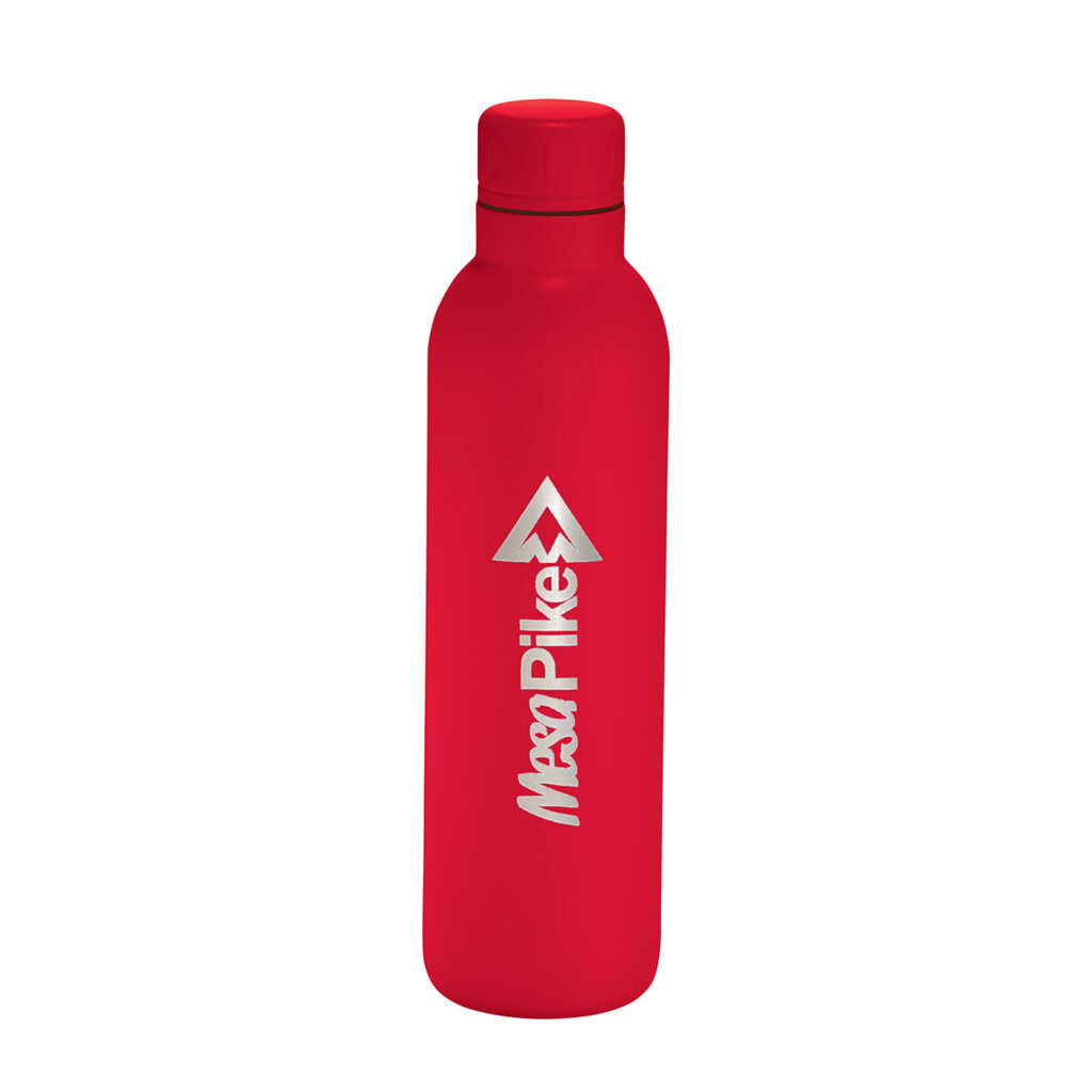 Branded 17 oz Thor Copper Vacuum Insulated Bottle Red