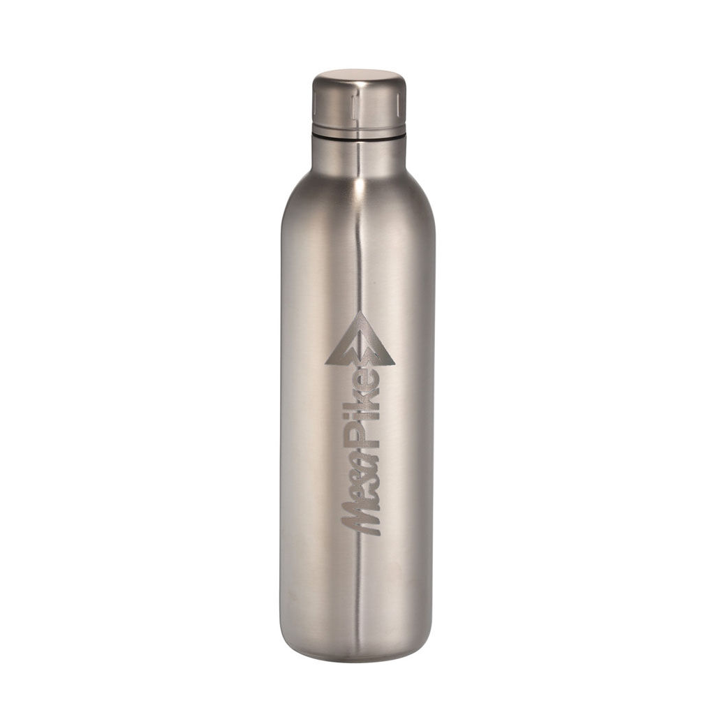 Branded 17 oz Thor Copper Vacuum Insulated Bottle Silver