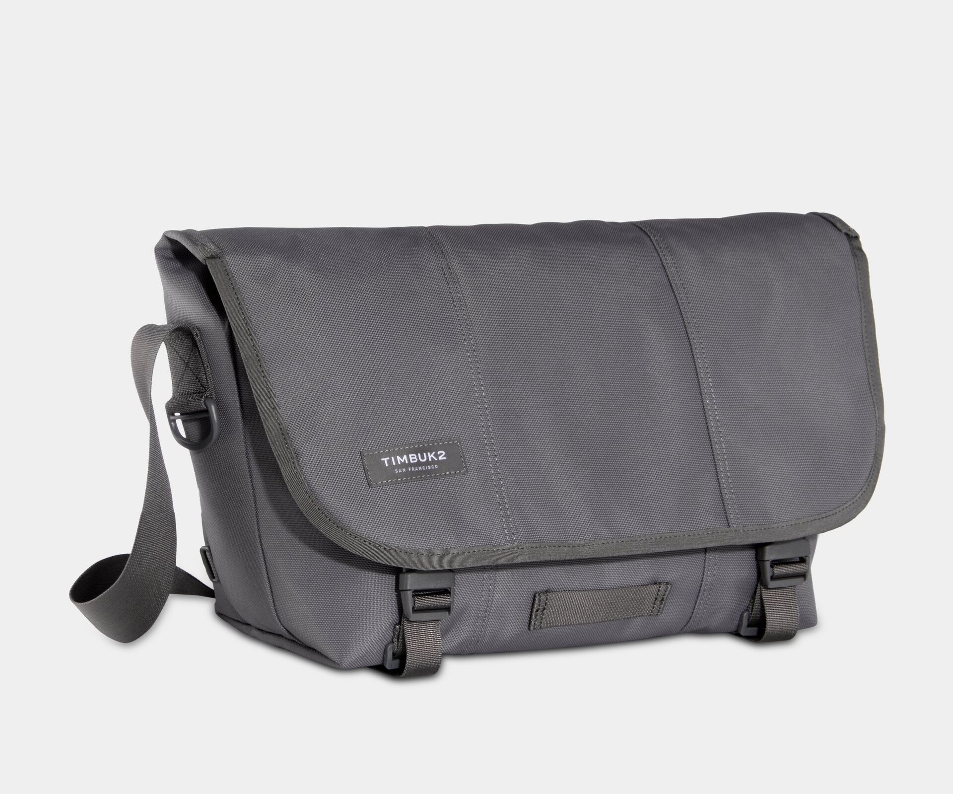 Branded Classic Messenger Bag Gunmetal