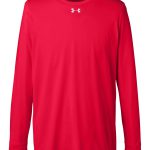 Branded Under Armour Men’s Long-Sleeve Locker Tee 2.0 Red/Metallic Silver