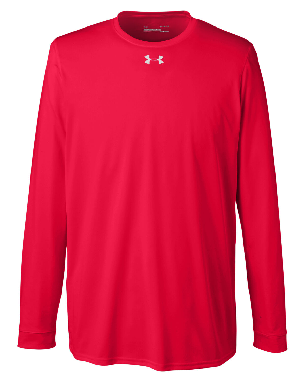 Branded Under Armour Men’s Long-Sleeve Locker Tee 2.0 Red/Metallic Silver