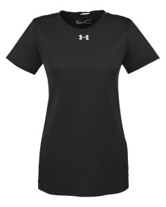 Branded Under Armour Ladies’ Locker T-Shirt 2.0 Black/Metallic Silver
