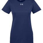 Branded Under Armour Ladies’ Locker T-Shirt 2.0 Midnight Navy/Metallic Silver