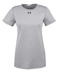 Branded Under Armour Ladies’ Locker T-Shirt 2.0 True Grey Heather/Black