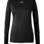 Branded Under Armour Ladies’ Long-Sleeve Locker T-Shirt 2.0 Black/Metallic Silver