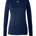 Branded Under Armour Ladies’ Long-Sleeve Locker T-Shirt 2.0 Midnight Navy/Metallic Silver