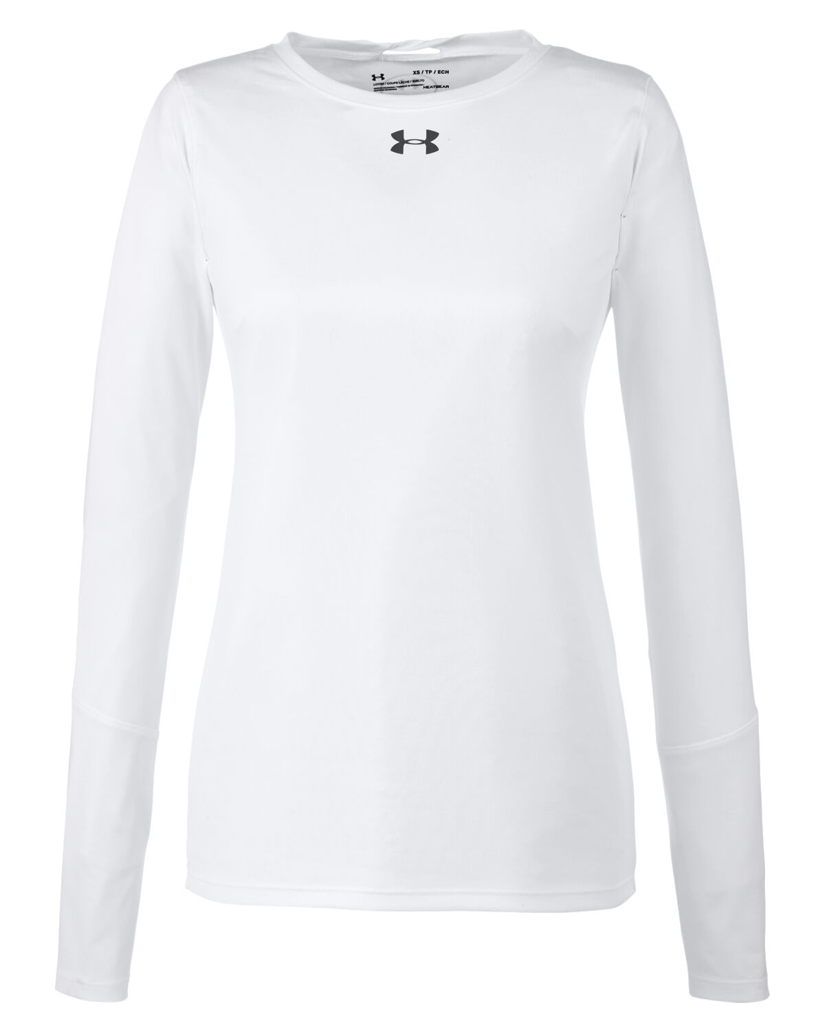 Branded Under Armour Ladies’ Long-Sleeve Locker T-Shirt 2.0 White/Graphite