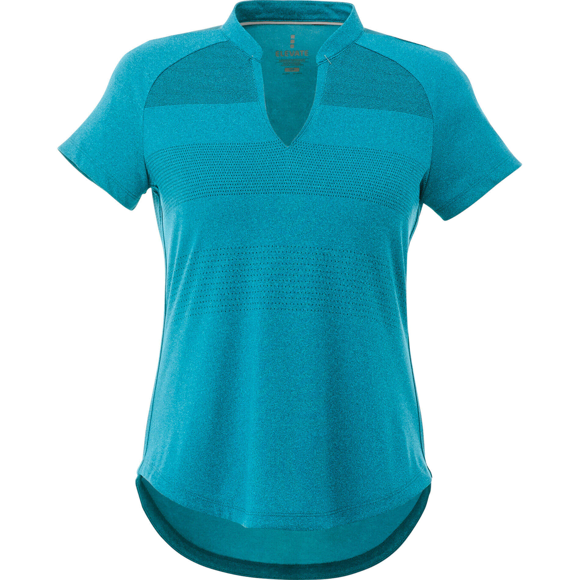 Custom Branded Antero Short Sleeve Polo (Female) - Aspen Blue Heather