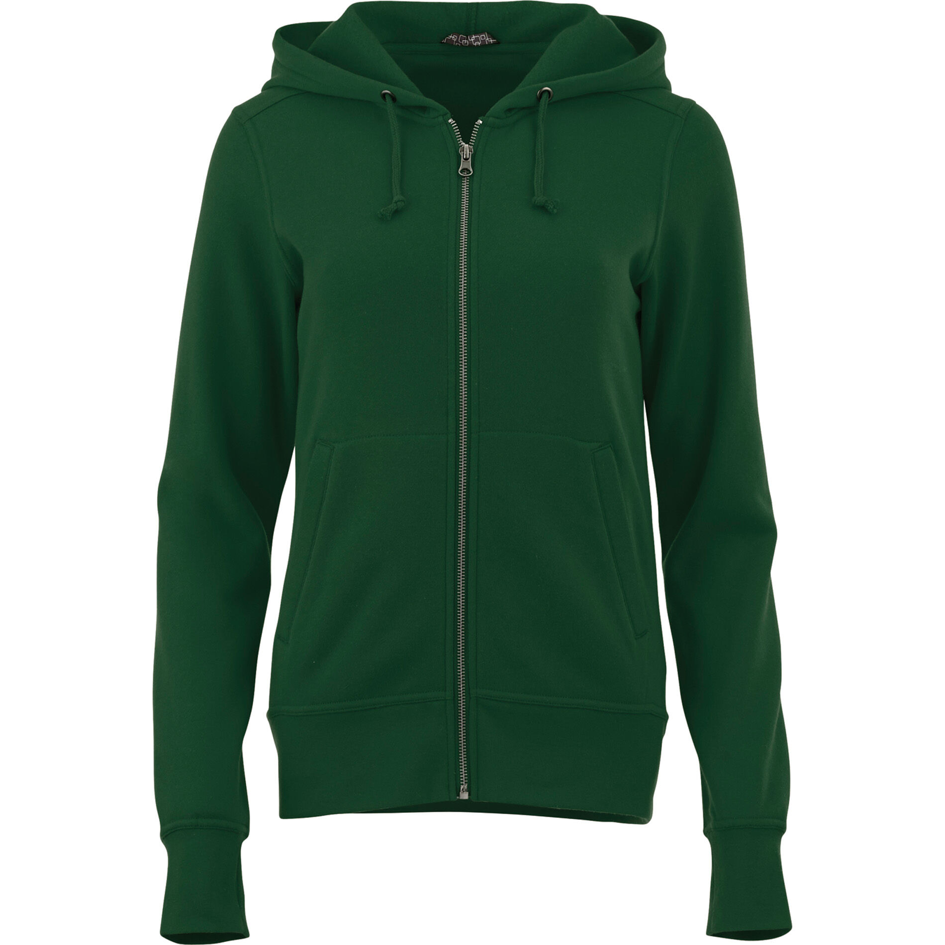 Custom Branded Cypress Fleece Zip Hoody (Female) - Forest Green